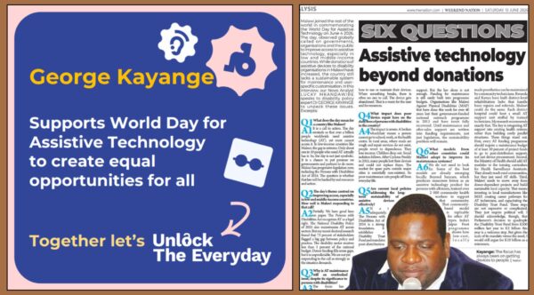 Disability policy expert Dr George Kayange explains why Malawi needs more than donated assistive devices, in a Weekend Nation interview.